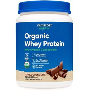 Nutricost Organic Whey Protein Concentrate, Double Chocolate Flavored